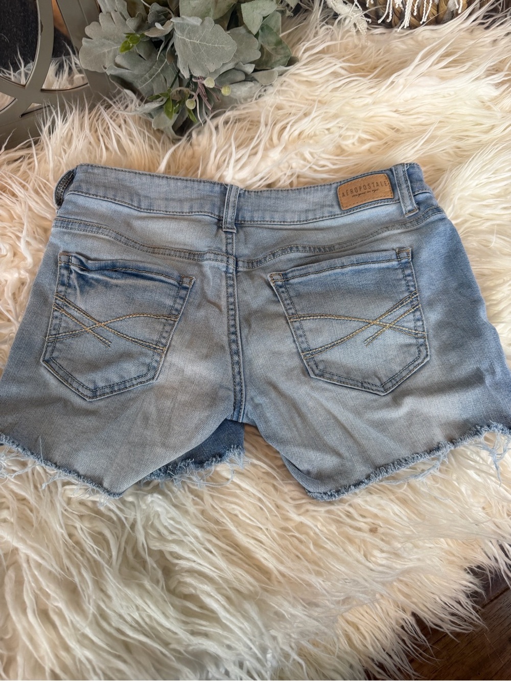 American Eagle Outfitters Light Blue Denim Cutoff Shorts